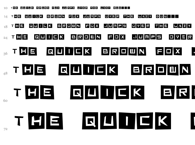 Cut It Out font waterfall